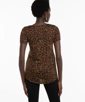 Animal Print Hacci Top