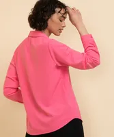 Long Sleeve Collared Shirt with Pockets