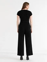 Venus Wide Leg Jumpsuit Iconic Crepe