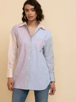 Multi-Colour Stripe Oversized Shirt