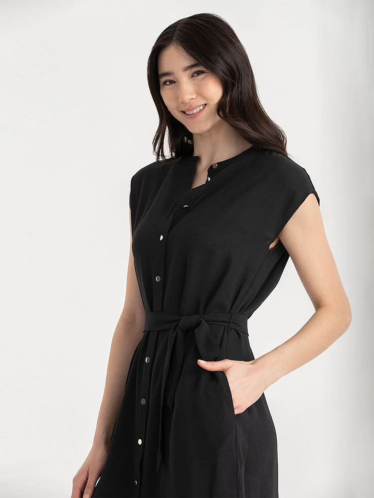 Air Cylinder Henley Dress