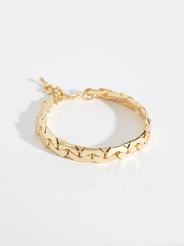 Chunky Gold Curb Chain Bracelet