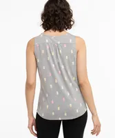 Henley Neck Tank Top