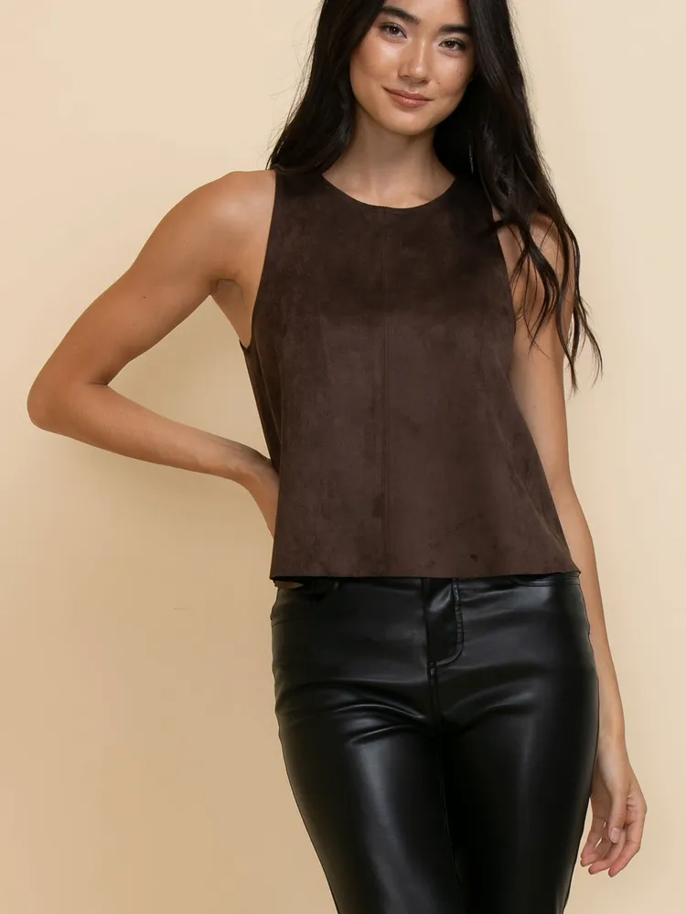 Faux Suede Tank Top