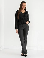 Long Sleeve Ruffle Blouse