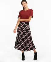 Plaid Midi Skirt