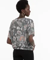 Extended Sleeve Banded Hacci Top