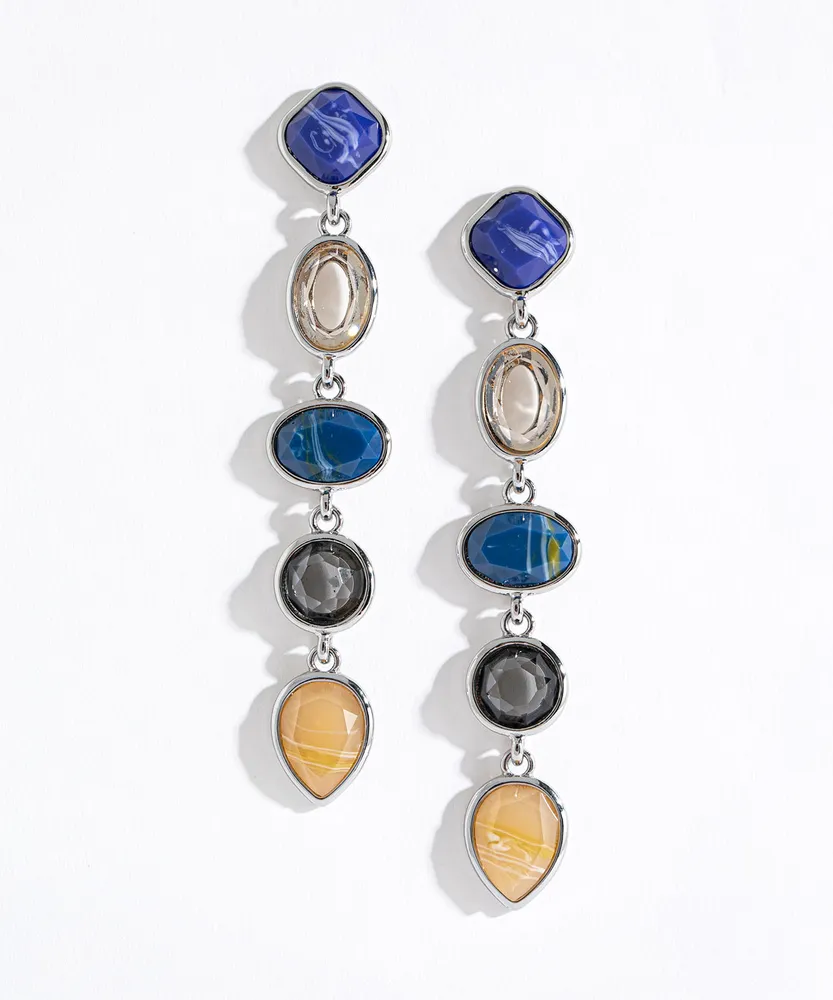 Blue Stone Drop Earring