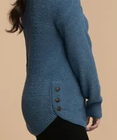 Side Button Teddy Sweater