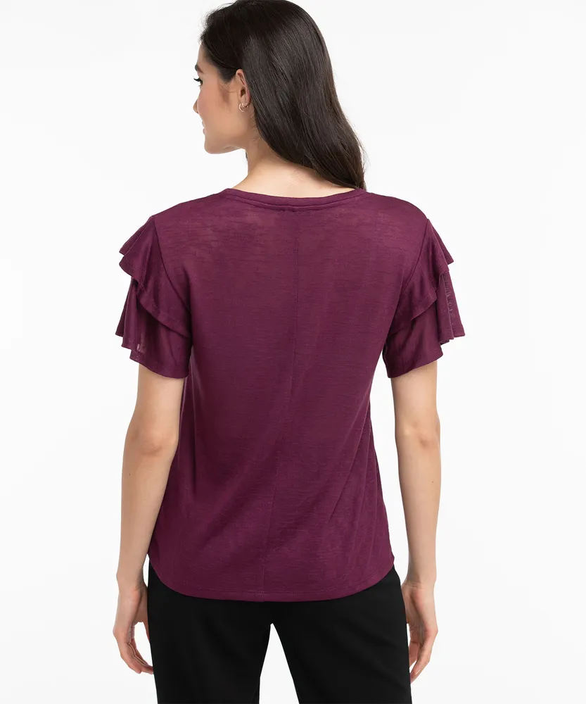 Flutter Sleeve Hacci Top