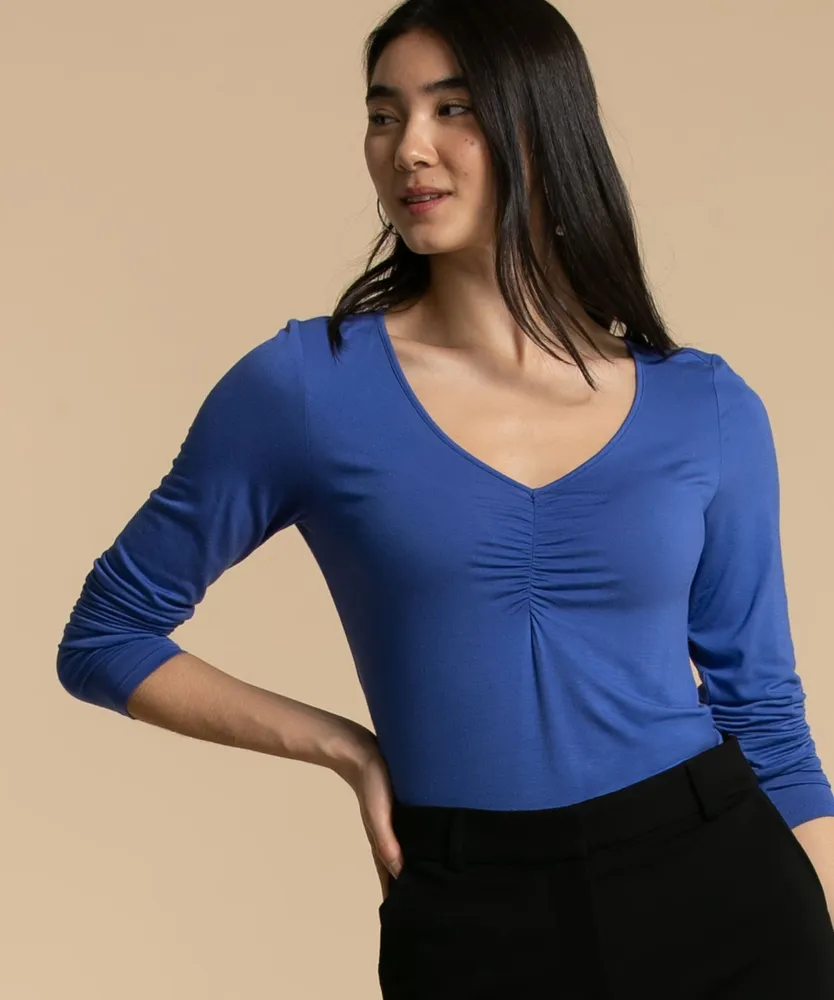 Eco-Friendly Ruched Front Essential Top
