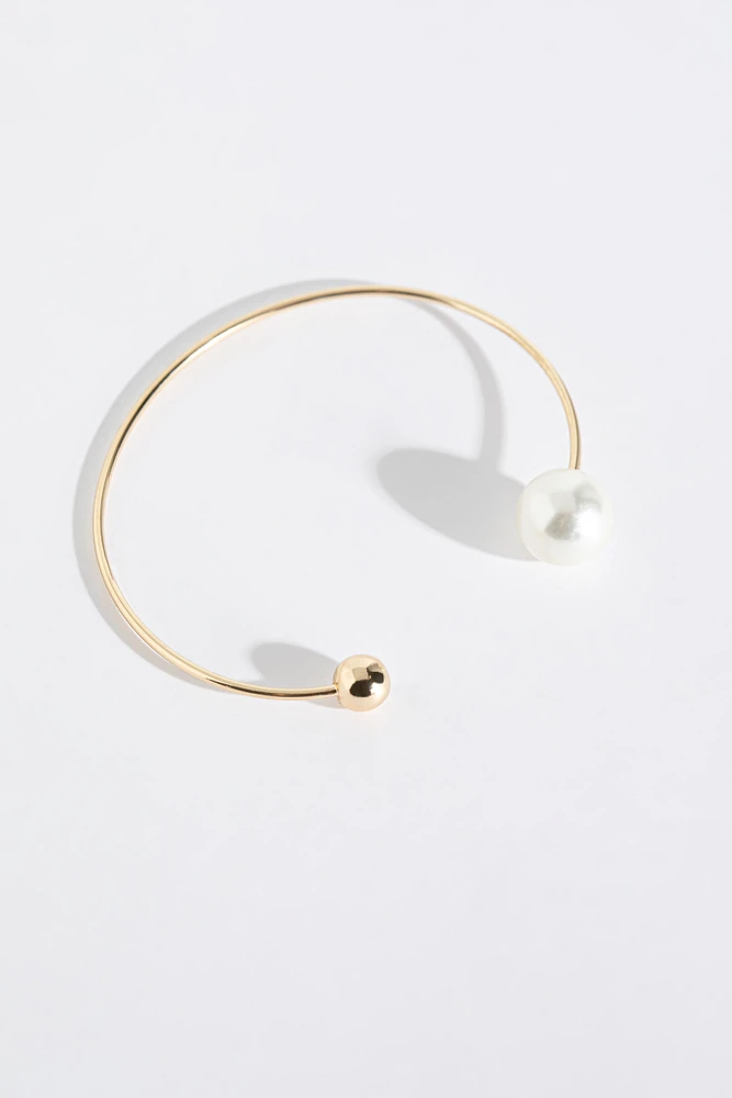 14K Plated Gold & Pearl Bracelet