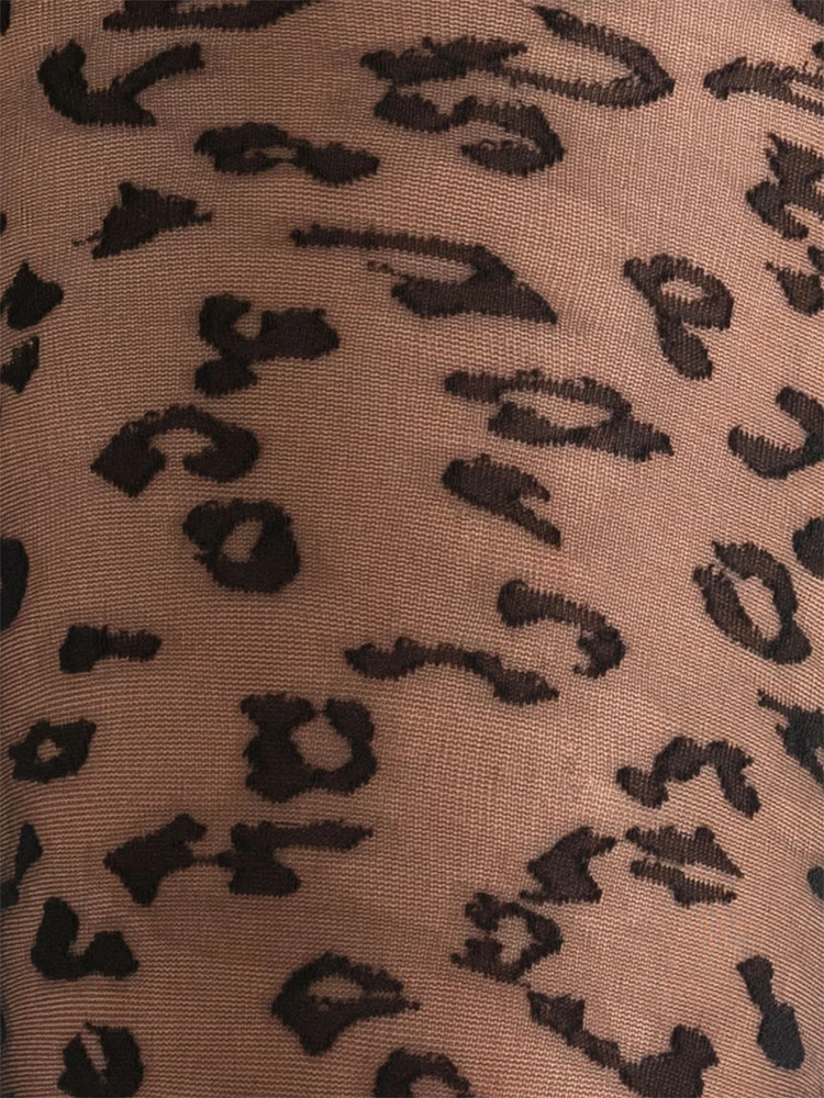 Black Leopard Tights