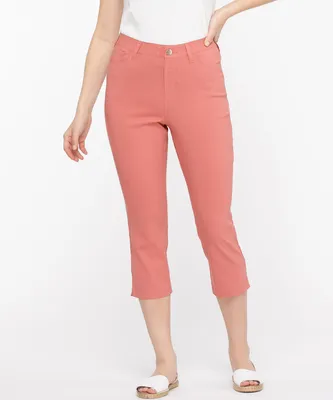 Microtwill Pull-On Crop Pant