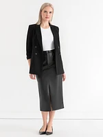 5 Pocket Midi Skirt Faux Leather