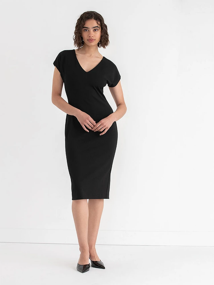 Venus Fitted Midi Dress Iconic Crepe