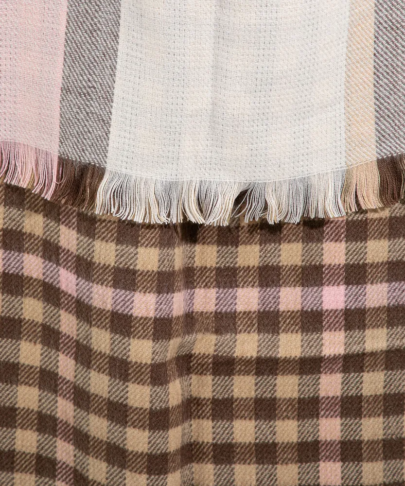 Reversible Plaid & Checkered Scarf