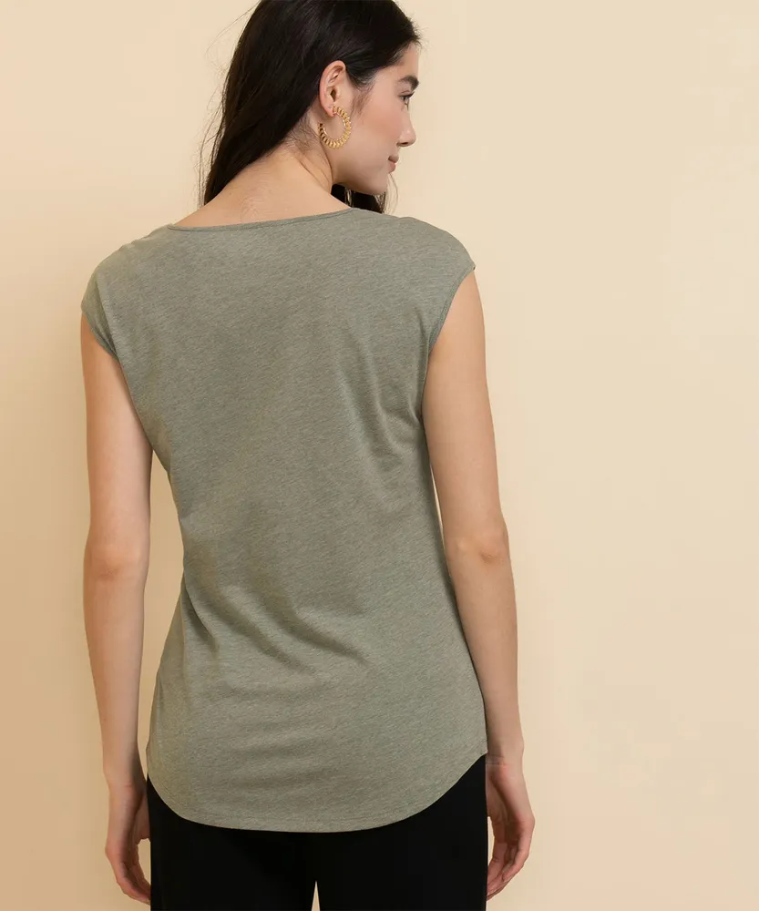 Crew Neck Extend Sleeve Tee