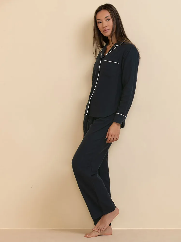 Flannel Pajama Top & Pant Set