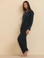 Flannel Pajama Top & Pant Set