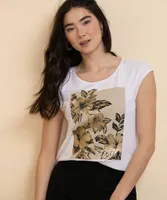 Crew Neck Extend Sleeve Tee