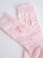 High Crew Sock with Heart