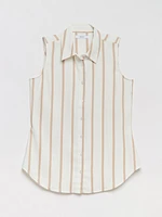 Nicole Sleeveless Collared Shirt
