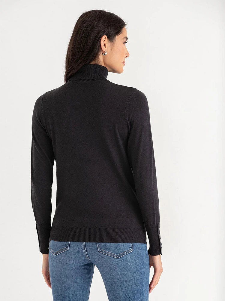 Cashmere-Blend Turtleneck Sweater