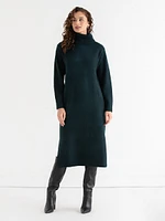 Turtleneck Maxi Sweater Dress