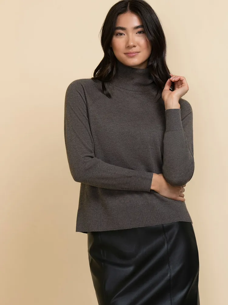 Cashmere-Blend Turtleneck Sweater