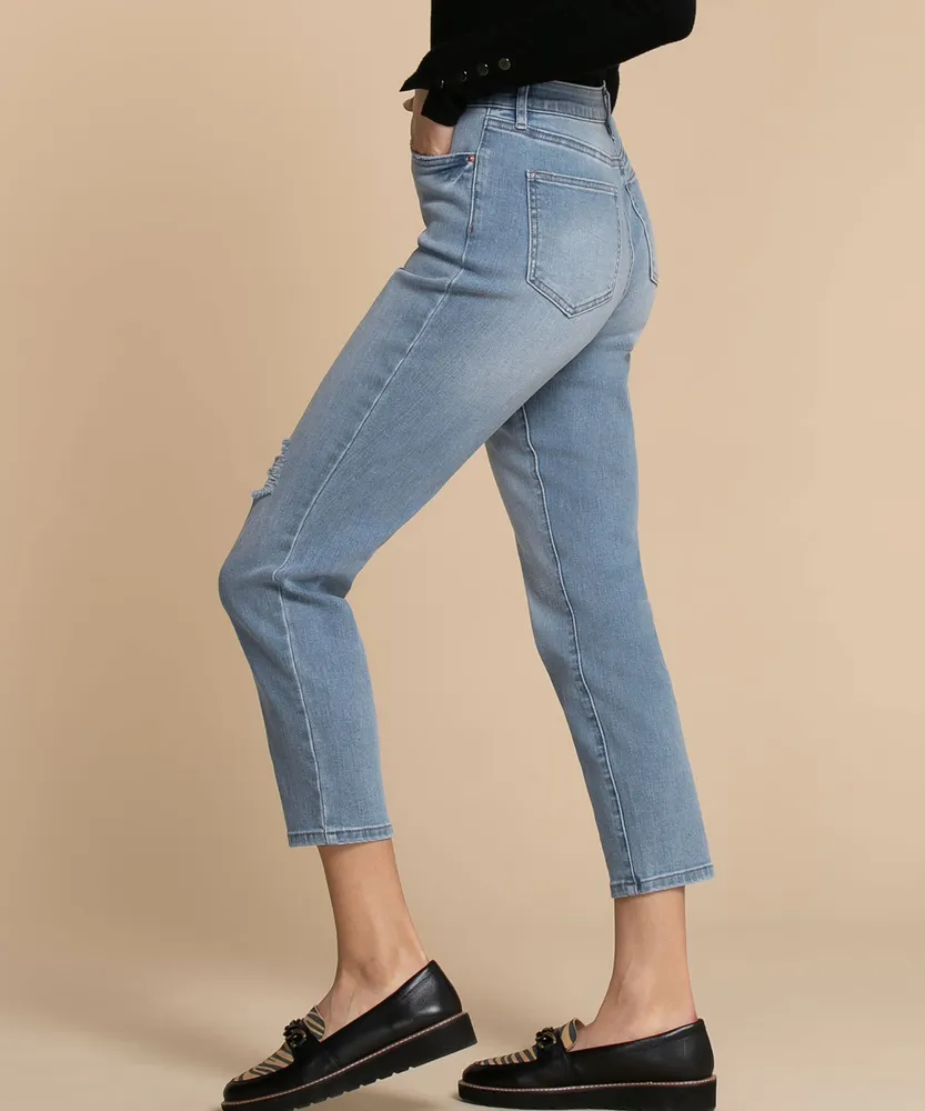 Margot Tapered Distressed Jeans