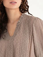 Sheer Swiss Dot Blouse