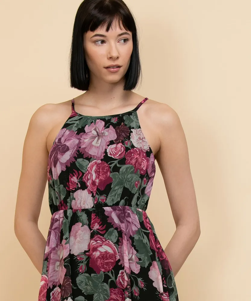 Flowy Hi-Lo Halter Dress