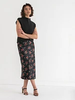 Satin Midi Skirt