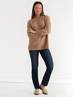 Mock Neck Tunic Sweater