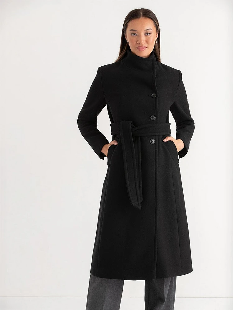 Long Wool Wrap Coat