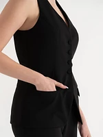 Long Line Vest Iconic Crepe