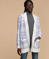 Buffalo Check Open Front Cardigan