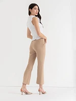 Flared Ankle Pants Ponte Twill