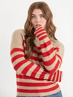 Mock Neck Balloon Sleeve Sweater