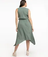 Sleeveless Button Front Dress