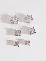 Crystal Stud Earring Trio