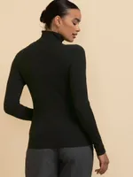 Rib Turtleneck Sweater