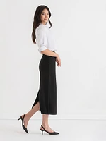 Midi Pencil Skirt Luxe Ponte