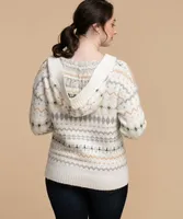 Hooded Fair Isle Sweater