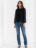 Flock Dot Blouse with Cami