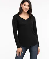 Eco-Friendly Notch Neck Hacci Top