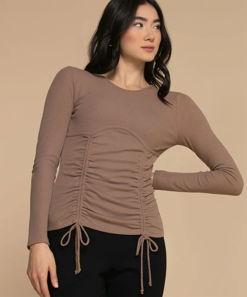 Luxology Scoop Top with Drawstring