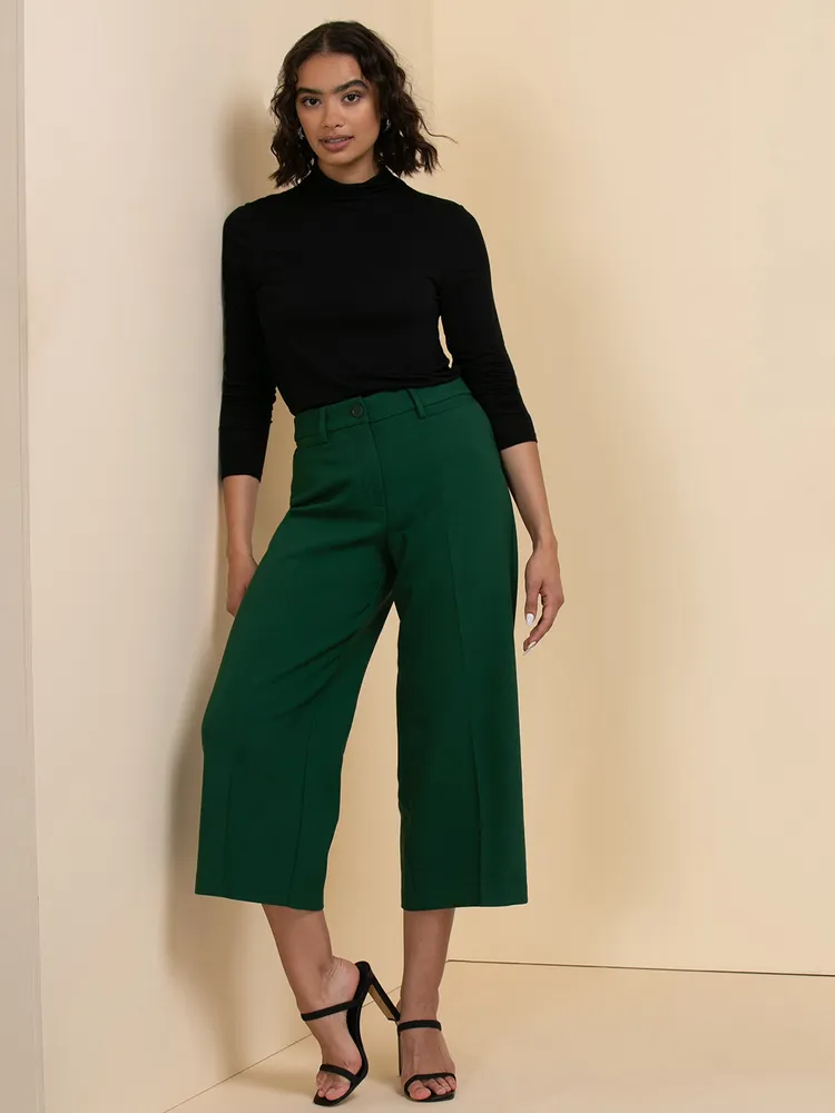 Maxwell Wide-Crop Pant Premium Gabardine