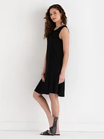 Sleeveless A-Line Dress with Pockets